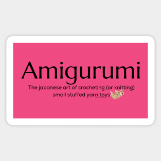 Amigurumi with Sloth black lettering Sticker